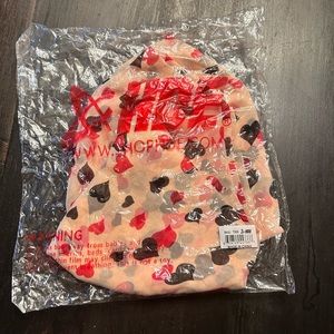 Whimsical sheer heart scarf